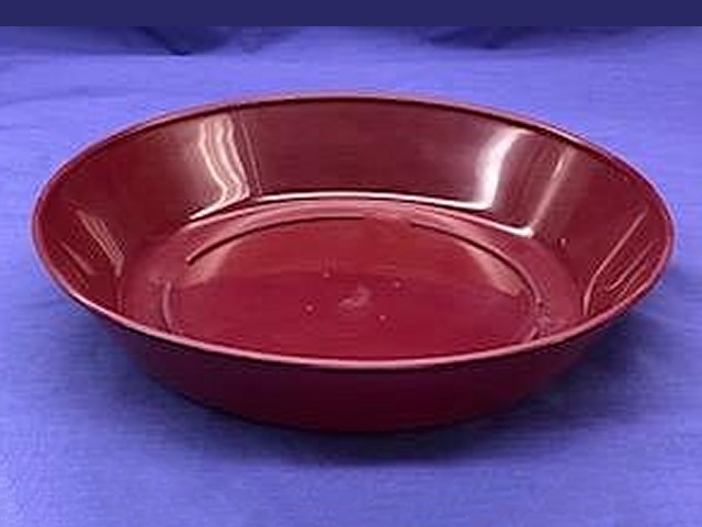 10" Cranberry Saucer - Click Image to Close